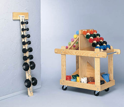 Wall Mounted Wood  Dumbell Rack (Dumbell Weight Racks) - Img 1