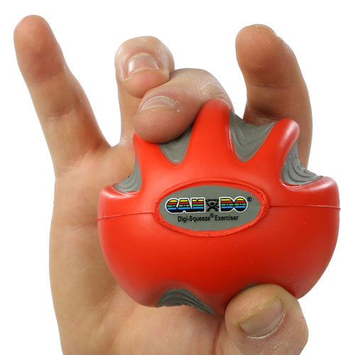 CanDo Digi-Squeeze Hand Exer Red  Med Size  Light Strength (Hand/Wrist Exercise Products) - Img 2