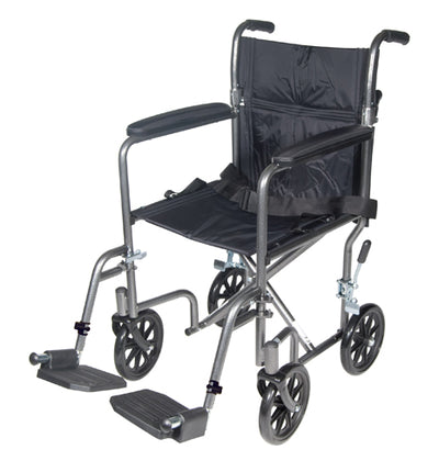 Wheelchair Transport 17  Silver Vein Finish (Wheelchair - Transport) - Img 1