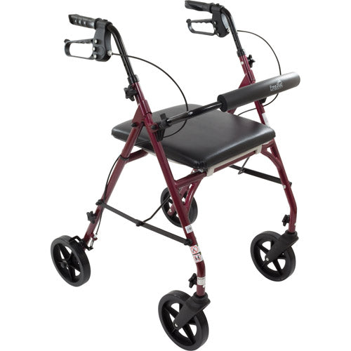 Free2GoTM Rollator Burgundy Toilet Seat  Walker  Frame (Combo Rollators/Wheelchairs) - Img 3