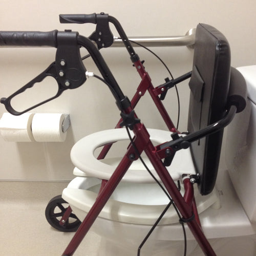 Free2GoTM Rollator Burgundy Toilet Seat  Walker  Frame (Combo Rollators/Wheelchairs) - Img 6