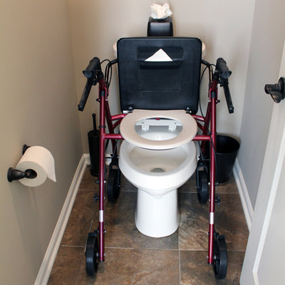 Free2GoTM Rollator Burgundy Toilet Seat  Walker  Frame (Combo Rollators/Wheelchairs) - Img 7