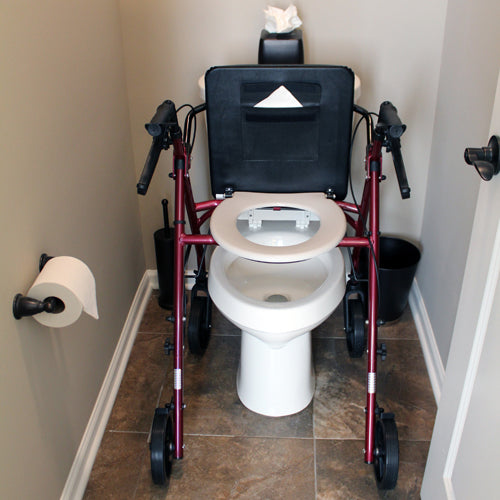 Free2GoTM Rollator Burgundy Toilet Seat  Walker  Frame (Combo Rollators/Wheelchairs) - Img 7