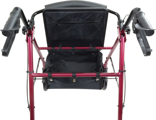 Aluminum Rollator w/Loop Brake Burgundy  4-Wheel (Rollators) - Img 4