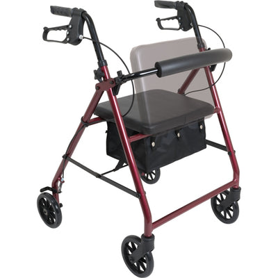 Aluminum Rollator w/Loop Brake Burgundy  4-Wheel (Rollators) - Img 5