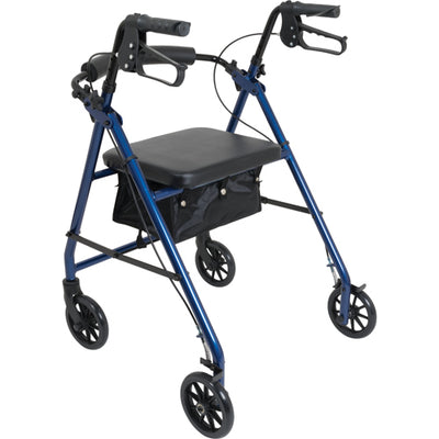 Aluminum Rollator w/Loop Brake Blue  4-Wheel (Rollators) - Img 1