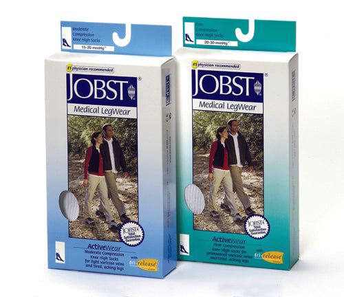 Jobst ActiveWear 15-20 Knee-Hi Socks White Large (Jobst ActiveWear 15-20 Knee-Hi) - Img 1