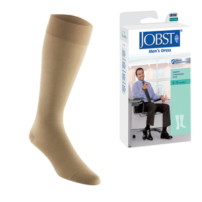 Jobst for Men Khaki 8-15 Medium (Jobst Mens 8-15 Dress Sock) - Img 1