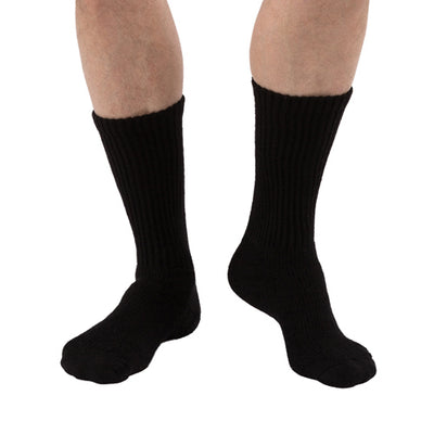 Sensifoot Crew Socks Black Small (Jobst Mens 8-15 Athletic Sock) - Img 1