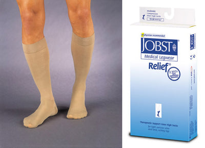 Jobst Relief K/H CT 15-20 mmHg Beige  Large (Jobst Relief 15-20 Knee Highs) - Img 1