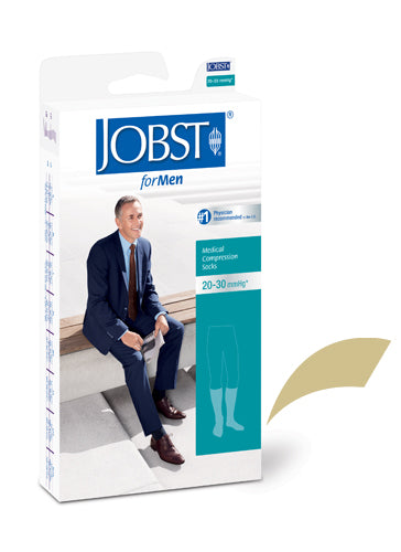 Jobst for Men 20-30 Knee-Hi Khaki Small (Jobst for Men 20-30 Knee High) - Img 1