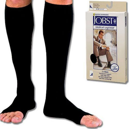 Jobst Opaque 30-40 K/H Open Toe Black Small (Jobst Opaque 30-40mmHg Knee) - Img 1