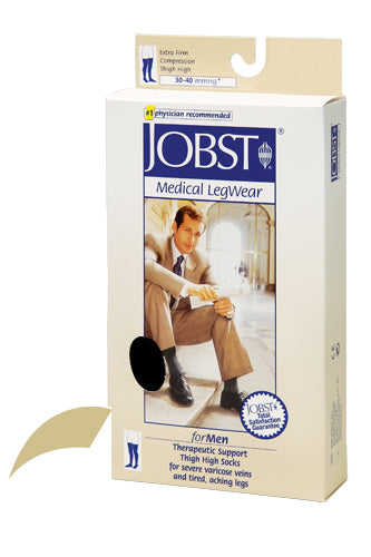 Jobst for Men 30-40 Thigh-Hi Khaki Medium (Jobst for Men 30-40 Thigh) - Img 1