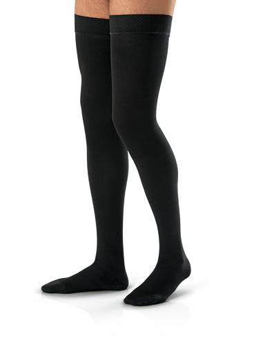 Jobst for Men 30-40mmHg Thigh High  Black Large (Jobst for Men 30-40 Thigh) - Img 1