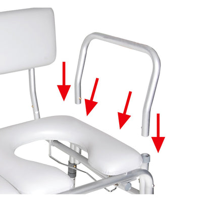 Transfer Bench & Commode Combination w/Padded Seat (Transfer Benches) - Img 3