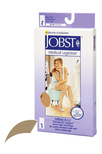 Jobst Ultrasheer 30-40mmHg Knee Hi Large (pr) Honey (Jobst  Ready-To-Wear Armsleeve) - Img 1