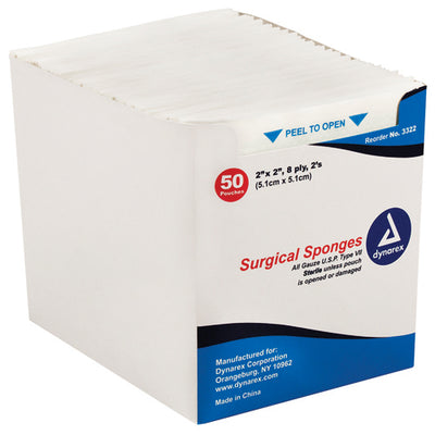 Gauze Sponges Sterile- 2's 4 X 4 -12ply (25-2's per tray) (Generic Gauze Sponge&Bandages) - Img 1