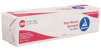 Non-Woven Gauze Sponge 2 x2  4 Ply Bx/200 Non-Sterile (Generic Gauze Sponge&Bandages) - Img 1