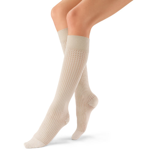 Jobst soSoft Socks KneeHigh 8-15 mmHg Sand  Large  1/pair (Jobst ActiveWear 15-20 Knee-Hi) - Img 1