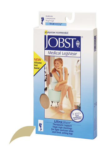 Jobst Ultrasheer 15-20 Thigh w/Dot  Natural Large (Jobst Ultrasheer 15-20 ThighHi) - Img 1