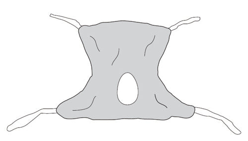 Patient Sling  Full Body Mesh  Commode Opening  XL (Patient Lifters, Slings, Parts) - Img 1