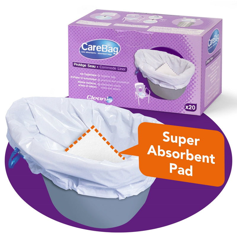 Carebag Commode Pail Liners (20-1/2x15-3/4 ) 16 oz. Bx/20