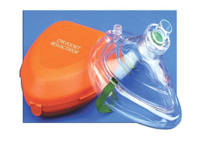 CPR Pocket Mask W/Hard Case & One-Way Valve & O2 Inlet (CPR Masks & Accessories) - Img 1