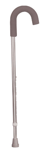 Cane Adj. Round Handle Silver w/Foam Comfort Grip (Canes - Aluminum) - Img 1