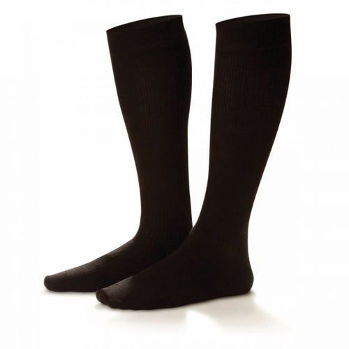 Mens Support Dress Socks  Firm 20-30 Black Large Adult Pair (Compression Sleeves/Socks) - Img 1