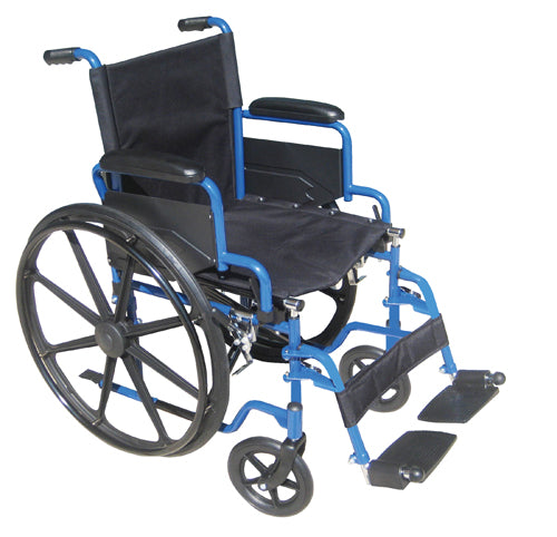 Blue Streak 18  Single Axle WC w/Flip-Back Desk Arms & ELR (Wheelchair - Accessories/Parts) - Img 1