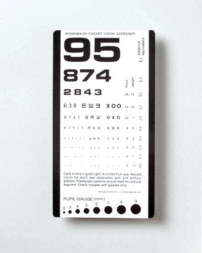 Pocket Eye Test Chart (Eye Charts/Illuminator) - Img 1