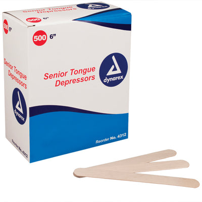 Tongue Depressors-Regular 6  Non-Sterile Bx/500 (Tongue Depressors) - Img 1