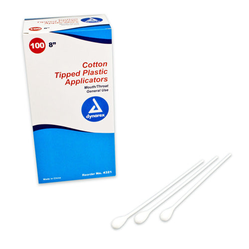 Mouth/Throat 8  Cotton-Tipped Applicators Bx/100 Non-Sterile (Q-Tips&Cotton Tippd Applicato) - Img 1