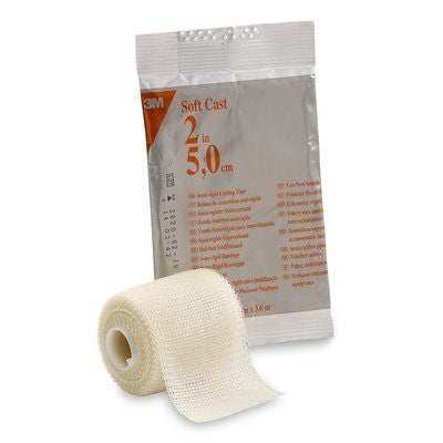 3M Scotchcast Soft Cast Tape 2  x 4 yd. White  Bx/10 (Cast Splinting Materials) - Img 1