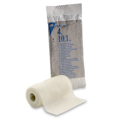 3M Scotchcast Soft Cast Tape 4  x 4 yd. White  BX/10 (Cast Splinting Materials) - Img 1