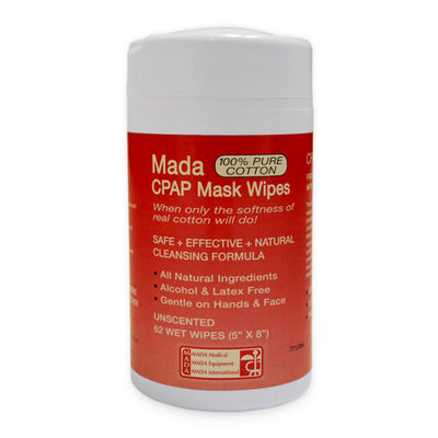 CPAP Mask Wipes  Mada Unscented  Tub/62 (CPAP Accessories) - Img 1