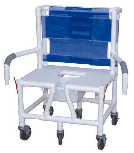 Shower/Commode Chair Baria PVC w/ Seat & Dual Drop-Arms (Commodes/Shower Chairs) - Img 1