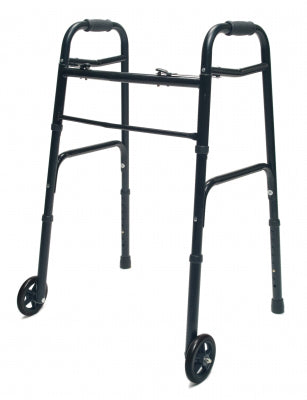 Walker  Adult w/5  Wheels Folding  Plum  Case of 2 (Walkers - Two Button) - Img 1
