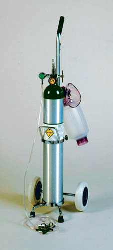 Crash Cart With 'E-Tank' & Cart & Resuscitator Bag (Oxygen Tanks) - Img 1