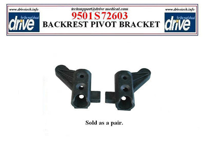 Back Rest Pivot Bracket (pair) for Rollator (Back Supports & Braces) - Img 1