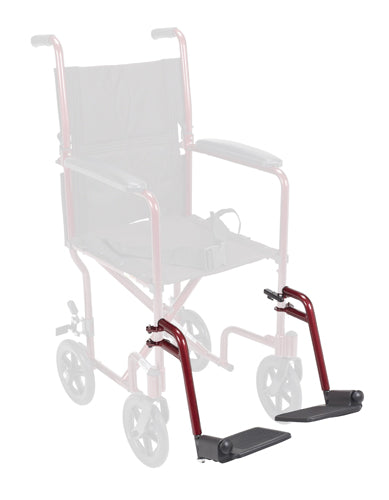 Swing-Away Detachable Footrest f/Alum Transport Chair-Red pr (Wheelchair - Accessories/Parts) - Img 1