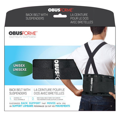 Back Belt-Unisex  Medium/Large Black  Obusforme (Back Supports & Braces) - Img 3