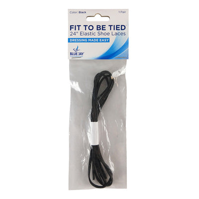 Fit To Be Tied Shoe Laces Elas-Black 24  pr (Dressing Aids) - Img 6