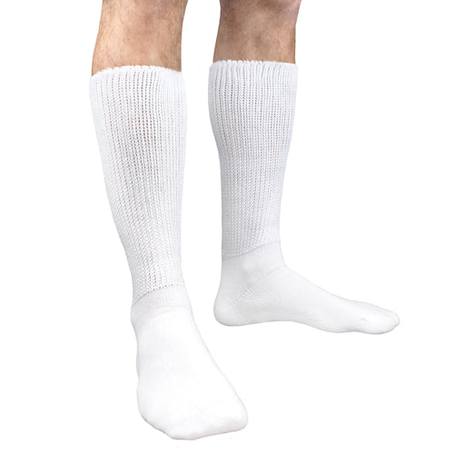 Diabetic Socks  White  Pair Wm 9-11  M 8-10  Medium (Diabetic Socks) - Img 1