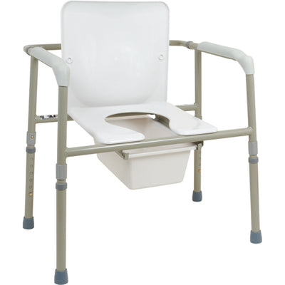 Bariatric Three-in-One Commode 2/CS (Raised Toilet Seat) - Img 1