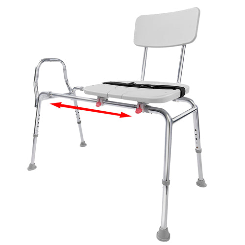 Sliding Transfer Bench X-long  Cut Out Seat