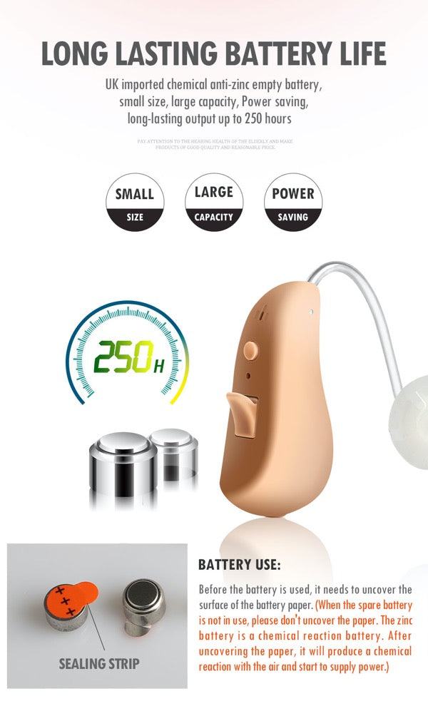 lluvia™ Waterproof Hearing Aid w/4 Listening Modes & Certified to IP68 Waterproofing Testing