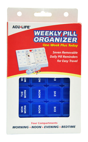 Pill Organizer Weekly w/28 Com One Week Plus Today'  Blue (Pill Aids) - Img 1