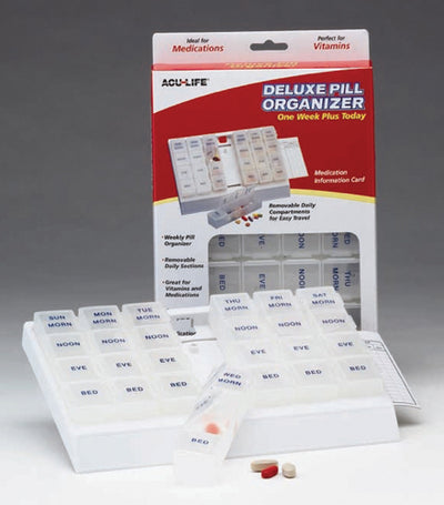 Deluxe Pill Organizer w/28 Com One Week Plus Today' (Pill Aids) - Img 1