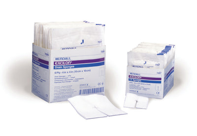 Excilon Drain Sponge 4  X 4  6ply Tray/25 pks of 2 (Kendall Gauze,Sponges,&Bandage) - Img 1